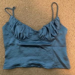 Blue crop top